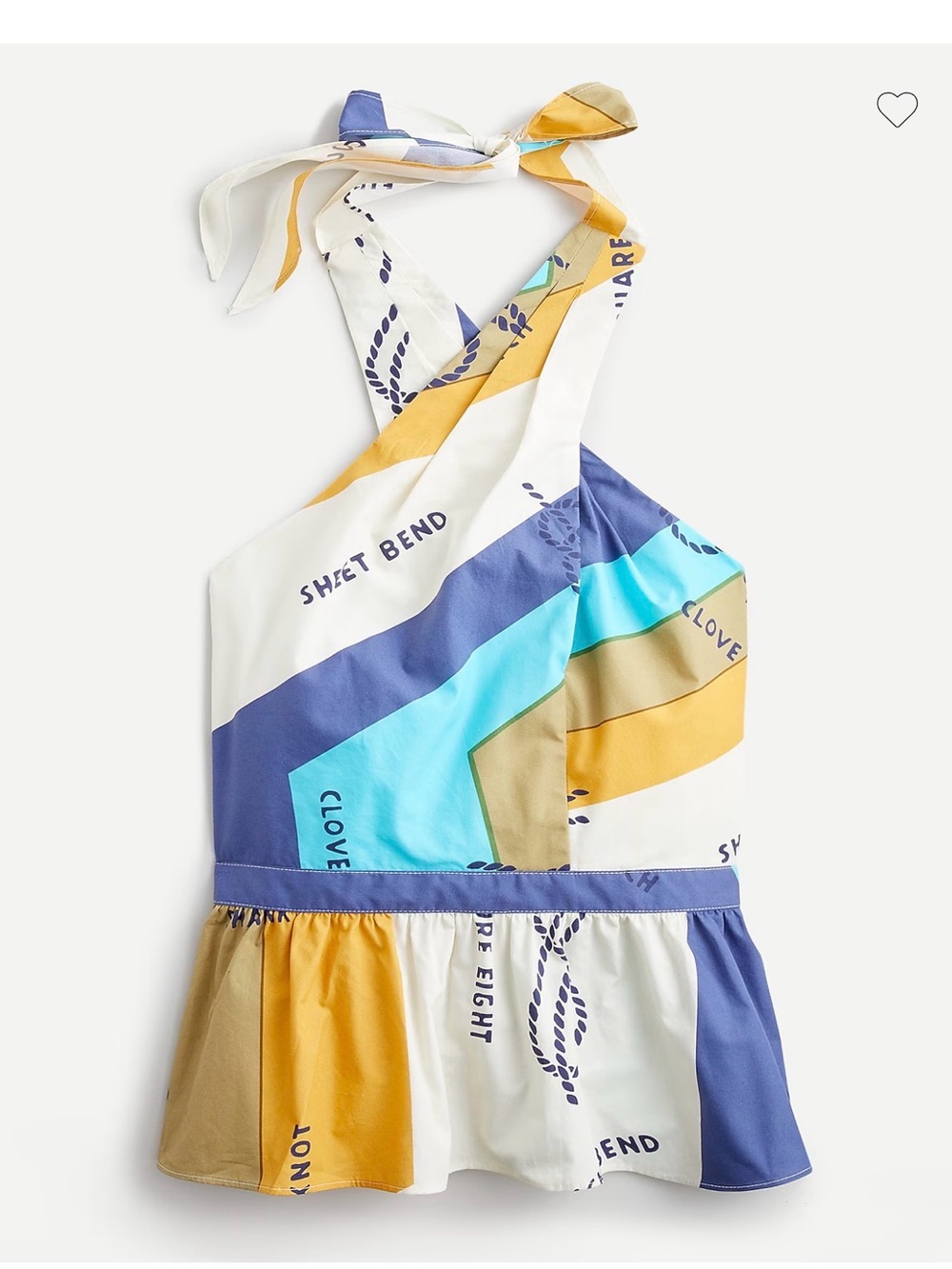 Halter top in Ratti® sail-away print